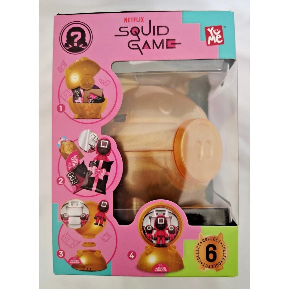 YuMe Netflix Squid Game Piggy Bank Mystery Capsule Blind Box Figure NEW NIB